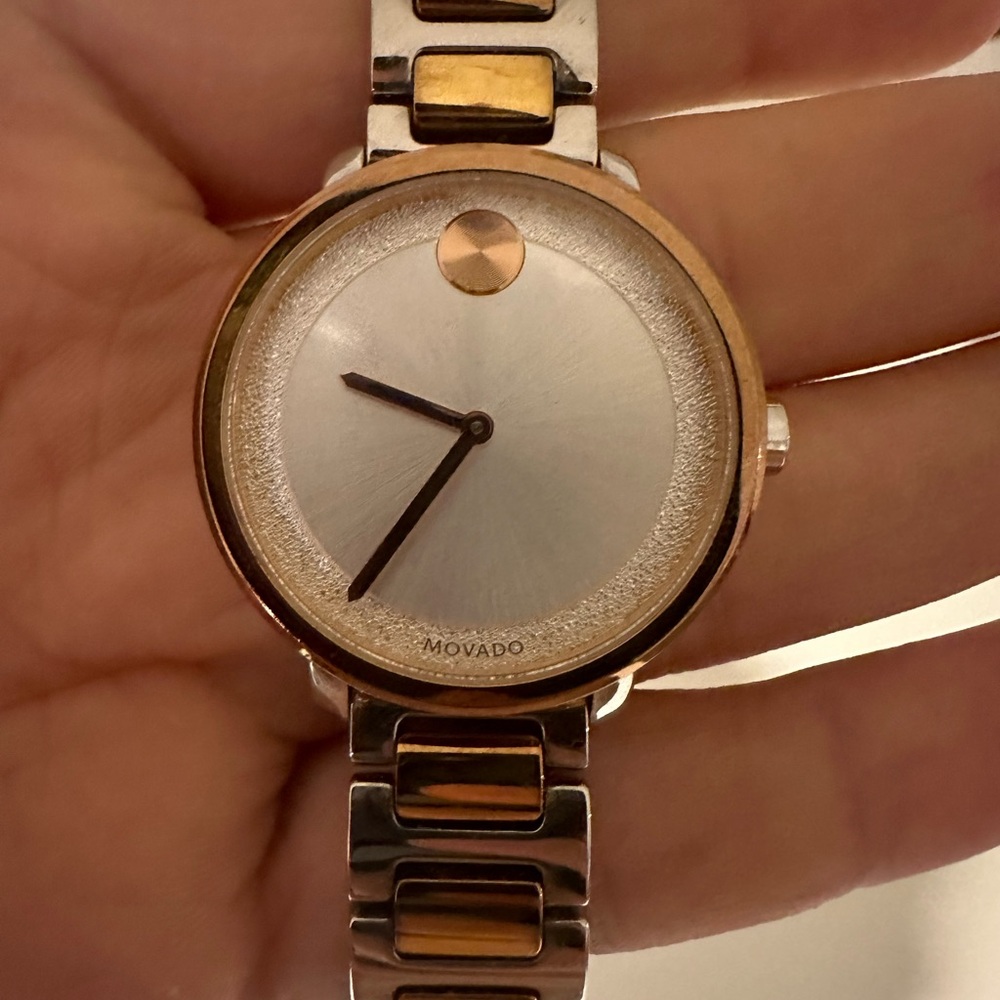 Movado Bold Two-Tone Silver and Gold Watch